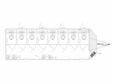 Type 660: Toiletvogn med 8 toiletter