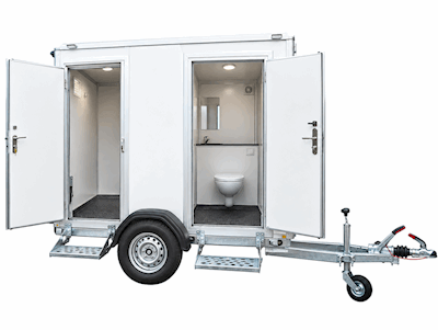 Toiletvogn 240 med 2 toiletter & kværn - Ø110 mm
